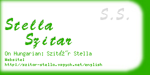 stella szitar business card